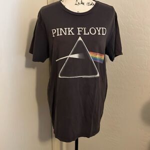 Pink Floyd Music Band Distressed Brown Graphic Shirt Casual